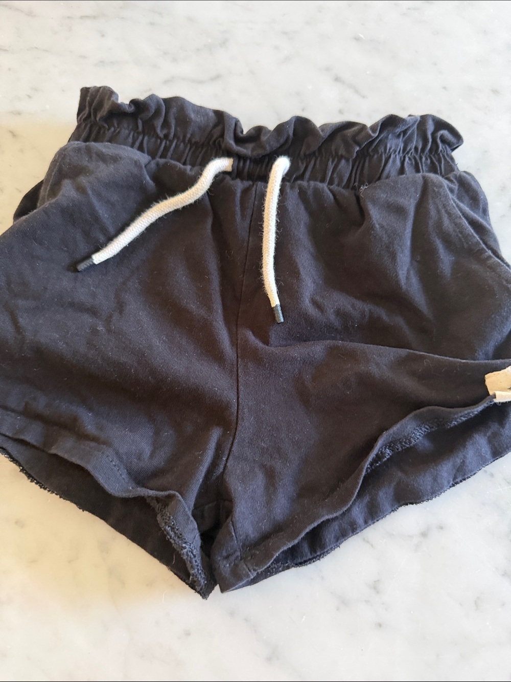 Zara Casual Black Drawstring Lounge Shorts